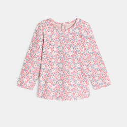 تيشيرت قطن واسع مضلع بطبعة...